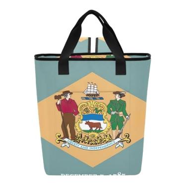 Imagem de Bolsa térmica para garrafa com bandeira do estado de Delaware 36 latas mochila de resfriamento
