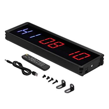 Imagem de YOUTHINK Temporizador de Intervalo de LED, Placares e Cronômetros Temporizador de Ginástica Com Contagem Regressiva Relógio Cronômetro Com Controle Remoto para Casa Garagem Boxe Esporte Ao Ar Livre