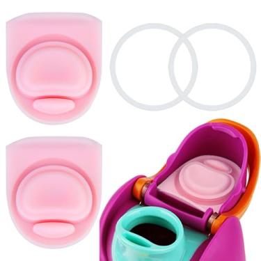 Imagem de GIcGIeo 2 conjuntos de rolha de substituição de vedação e anel de vedação O para tampa Owala FreeSip, tampas de silicone para garrafa de água, peças de boca de tampa superior compatíveis com Owala