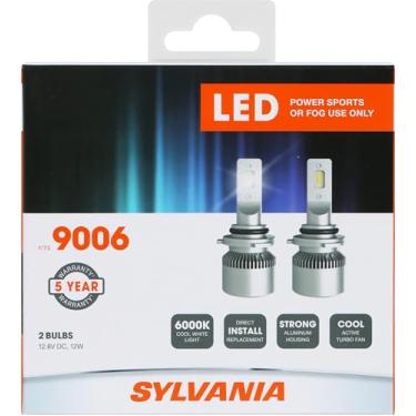 Imagem de Sylvania 9006 lâmpadas de farol de LED Powersport para uso off-road ou faróis de neblina – pacote com 2