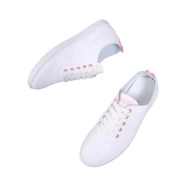 Imagem de Tênis Feminino Branco Casual Respirável Moda Primavera Verão 2024 - QR