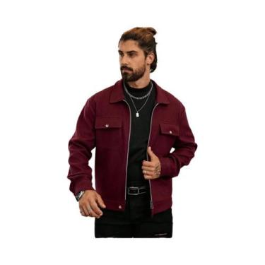 Imagem de 2025 outono/inverno nova cor sólida casaco de lã masculino moda zíper 