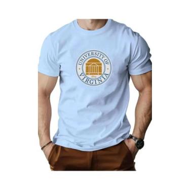 Imagem de Camiseta Masculina De Algodão Com Estampa Da Universidade Da Virgínia,