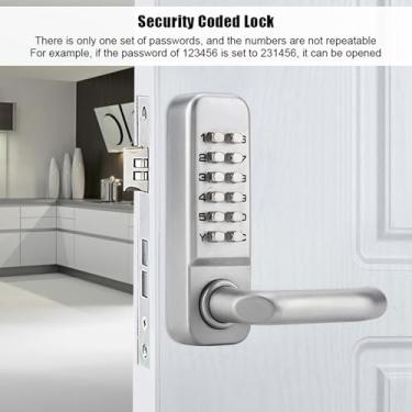 Imagem de Irfora Fechadura Codificada Em Liga de Zinco para Porta de Câmera Com Código 1 a 11 Dígitos, Fechadura Digital Forte e Segura Com Pacote Parafusos e Manual Em Inglês, Adequada