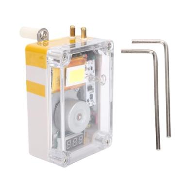 Imagem de Gerador de manivela portátil de emergência portátil gerador de carregamento USB com função de armazenamento de bateria leve para acampamento ao ar livre sobrevivência ABS metal