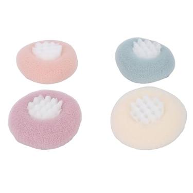 Imagem de HURRISE Esponja de Banho de Girassol, Malha 2 Em 1 e Núcleo de Esponja Com Ventosa, Bola de Banho Esfoliante para Homens e Mulheres, de Bucha Suave (Conjunto de quatro peças)