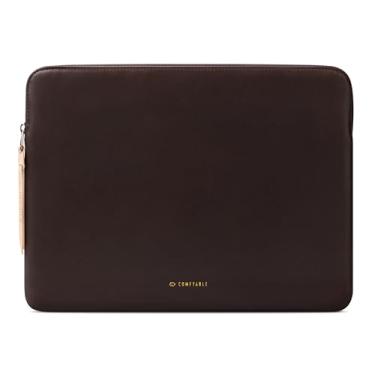 Imagem de Comfyable Capa para tablet compatível com iPad Air 33.0 cm M3 2025, iPad Pro 33.0 cm M5 2025 com Magic Keyboard & Pencil Holder – Capa protetora fina de couro PU – Chocolate