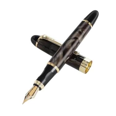 Imagem de AMSOH Caneta-tinteiro de luxo para escritório, material escolar, papelaria, canetas, para escrever (flor verde, dobrada)