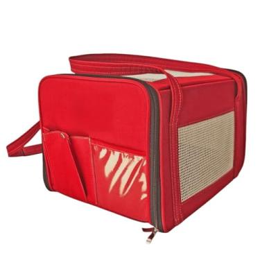 Imagem de Bolsa de Transporte Pet para Avião – Cães e Gatos Pequenos Compacta e Desmontável(Vermelho)