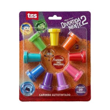 Imagem de Kit com 9 Carimbos Autotintado Divertidamente 2 - TRIS Carimbo