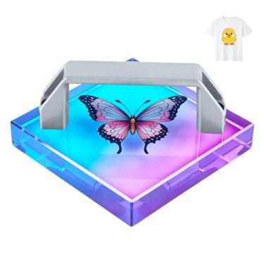 Imagem de HAWERSI Bloco de resfriamento HTV com alça, refrigerador de ferramentas artesanais para prensa térmica, acessórios para papel de sublimação, vinil de transferência de calor, sublimação HTV, filme DTF