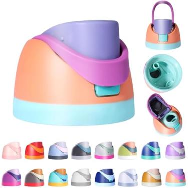 Imagem de Ruzkq Tampa de substituição para Owala Freesip, compatível com Owala Cup 473 ml, 680 g, 947 ml, 1,134 g, acessório de substituição de tampa superior de garrafa de água de um botão, à prova de