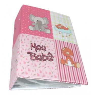 Imagem de Álbum de 500 fotos 10x15 Bebê Feminino c/ Diário - 5195 - 6658/100 - T