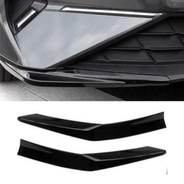 Imagem de Kit de carroceria de spoiler difusor de para-choque dianteiro para carro compatível com Eado 3ª geração protetor de para-choque acabamento de canto acessórios para carro (preto brilhante)