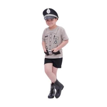 Imagem de Fantasia Policial Valente - camiseta e shorts - Quimera Kids, 8