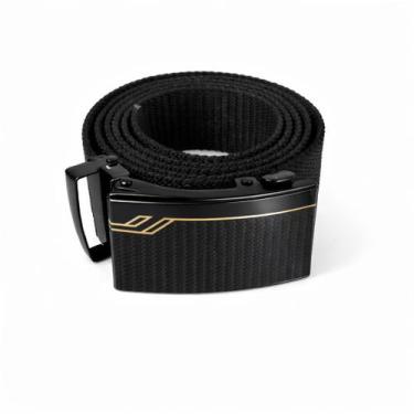 Imagem de Cinto Masculino Casual Social Estiloso Ajustável 120cm Fivela Automáti