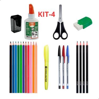 Imagem de Kit Material Escolar Completo Com 4 Opções Diferentes - - Darujo, KIT 