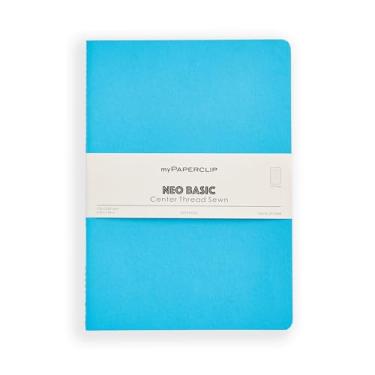 Imagem de myPAPERCLIP Caderno pautado NeoBasic B5 | 160 páginas, 80 GSM, capa macia 250 GSM, B5 (17,6 x 25 cm) | Azul claro