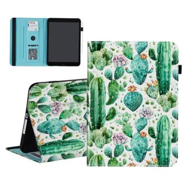 Imagem de smauncucn Capa para Samsung Galaxy Tab S11 Ultra 37.1 cm 2025, carteira de couro PU capa fólio com hibernar/despertar automático, cacto fofo