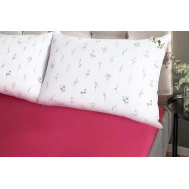 Imagem de Jogo de Lençol Portallar Casa 100% Algodão Queen Marselha/Vermelho Fita