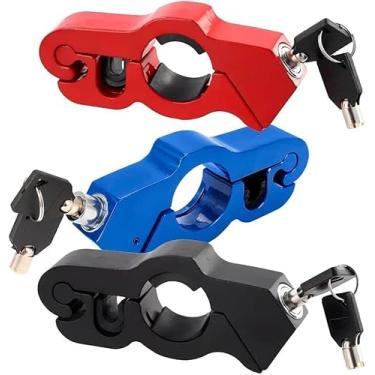 Imagem de Trava De Guidão Antifurto Com Cadeado De Combinação Para Moto, Cores Sortidas