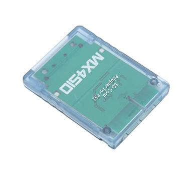 Imagem de Generic Adaptador de Cartão de Armazenamento, Leitor de Cartão de Memória Profissional para Conexão de Slot Mx4sio, para Jogadores de Console de Jogos, Material Abs 1 Peça (Azul Transparente)