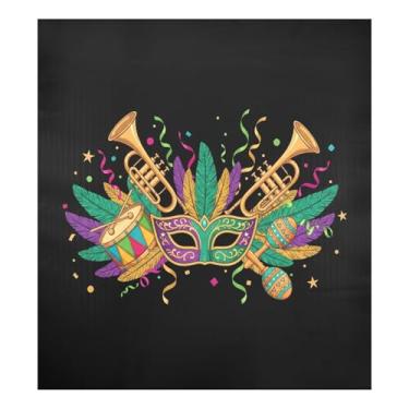 Imagem de Blueangle Máscara de carnaval para máquina de lavar louça, decoração de capa frontal para lava-louças, adesivos de eletrodomésticos, adesivos de eletrodomésticos, 58 cm C x 66 cm adesivo magnético