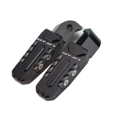 Imagem de Anti-derrapante CNC Foot Pegs Apoio para os pés do passageiro traseiro para MT07 MT 07 MT-07 2014-2022 2020 2019 2018 2017 2016(Preto)
