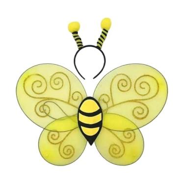 Imagem de IEUDNS Fantasia Infantil de Abelha com Asas E Tiara Divertida para Apresentações E Festas