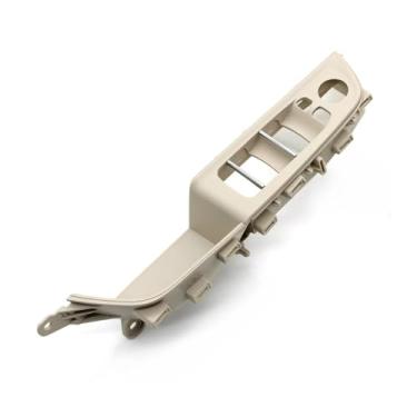 Imagem de Compatível com bmw série 6 gt g32 2017-2022 630i 640i lhd rhd frente interior maçaneta da porta painel janela levantador interruptor capa guarnição(LHD Creamy-FL)