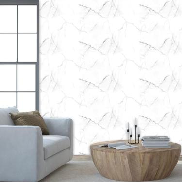 Imagem de Papel De Parede Marmore Pigues Cinza Autocolante Sala Cozinh