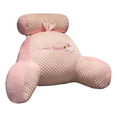 Imagem de Almofada Traseira para Cadeira 60cm - Apoio Lumbar de Descanso, Confortável e Durável, Versátil para Casa, Office e Móveis (rosa)