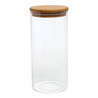 Imagem de Pote Hermético Vidro Boro Tampa De Bambu 1,3 L Mimo Style
