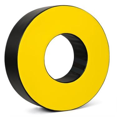 Imagem de VGLCBBSTS Roda de equipamento de futebol – Manequim de alta densidade de espuma 3080 com alça – Anel de agilidade de couro PU impermeável para treino de futebol juvenil e treinamento de ensino médio