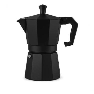 Imagem de Cafeteira Italiana Premium 12 Xícaras 600 Ml Em Alumínio Café Expresso Manual Estilo Moka Grande Preta