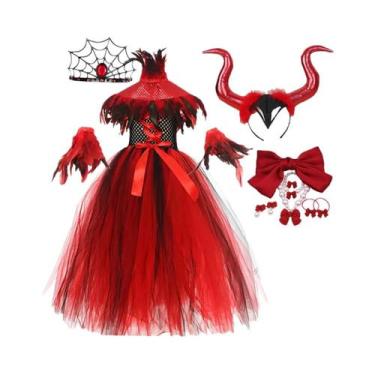 Imagem de Conjunto De Fantasia De Halloween Para Meninas: Vampira, Diabinha, Bru