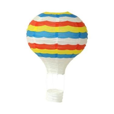 Imagem de Lanternas De Papel Em Forma De Balão De Ar Quente DIY De 12 Polegadas 