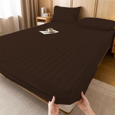 Imagem de Capa de Colchão Impermeável Box Protetor Impermeável Berço, Solteiro, Casal, Queen e King(TABACO,BERÇO)