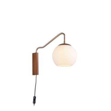 Imagem de Arandela Pênsil Esfera Braço Menor Castanho Madelustre