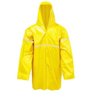 Imagem de Capa de Chuva Amarela Tamanho GG Com Linha Refletiva - Plastcor Do Bra