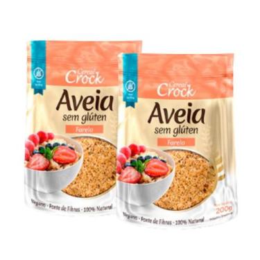Imagem de Kit 2 Farelo de Aveia Sem glúten 100% Natural 200g Leve Croc