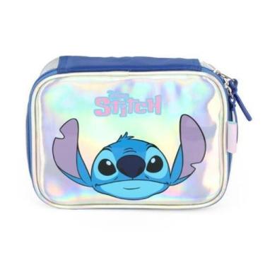 Imagem de Estojo Box Stitch Disney Escolar, Prata - Luxcel