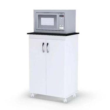 Imagem de Balcão Armário Cozinha Porta Vitória 2 Portas Branco