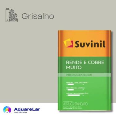 Imagem de Rende & Cobre Muito Suvinil Fosco 16L, GRISALHO