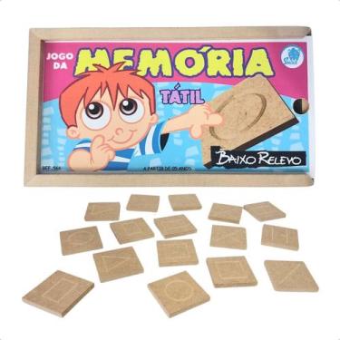 Imagem de Jogo da Memória Tátil Baixo Relevo Brinquedos Educativos Inclusão Esco