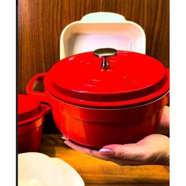 Imagem de Caçarola Hercules Revestimento Ceramico Indução Laranja 4,3L 25,4X11CM