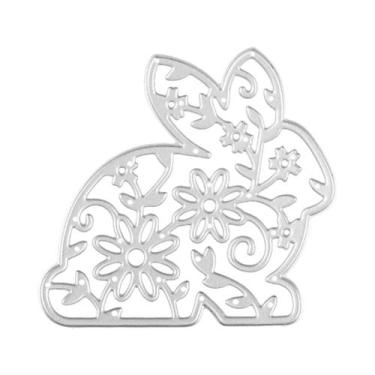Imagem de Coelho feliz páscoa corte de metal dados estênceis para diy scrapbooki