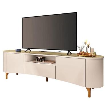 Imagem de Rack Bancada Elara Off White Champanhe - HB Móveis - HB Moveis