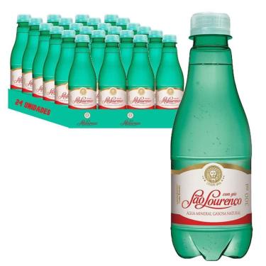 Imagem de Água Mineral Com Gás Pet São Lourenço 300Ml 24 Unidades