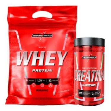 Imagem de Kit Nutri Whey Protein 900g e Creatina 120 Caps Integralmédica, Morang